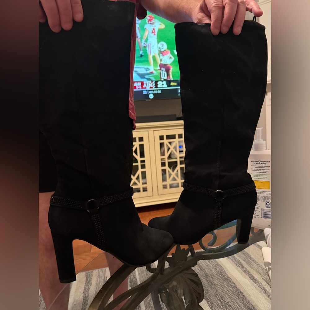 Rhinestone boots size 10 from Ross